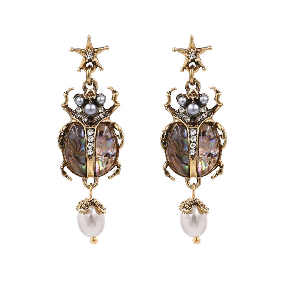 The Gilded Beetle Earrings