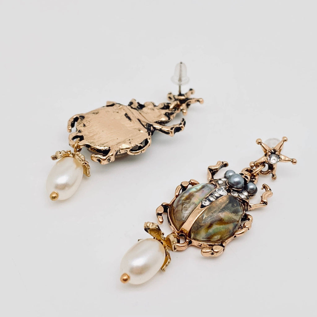 The Gilded Beetle Earrings