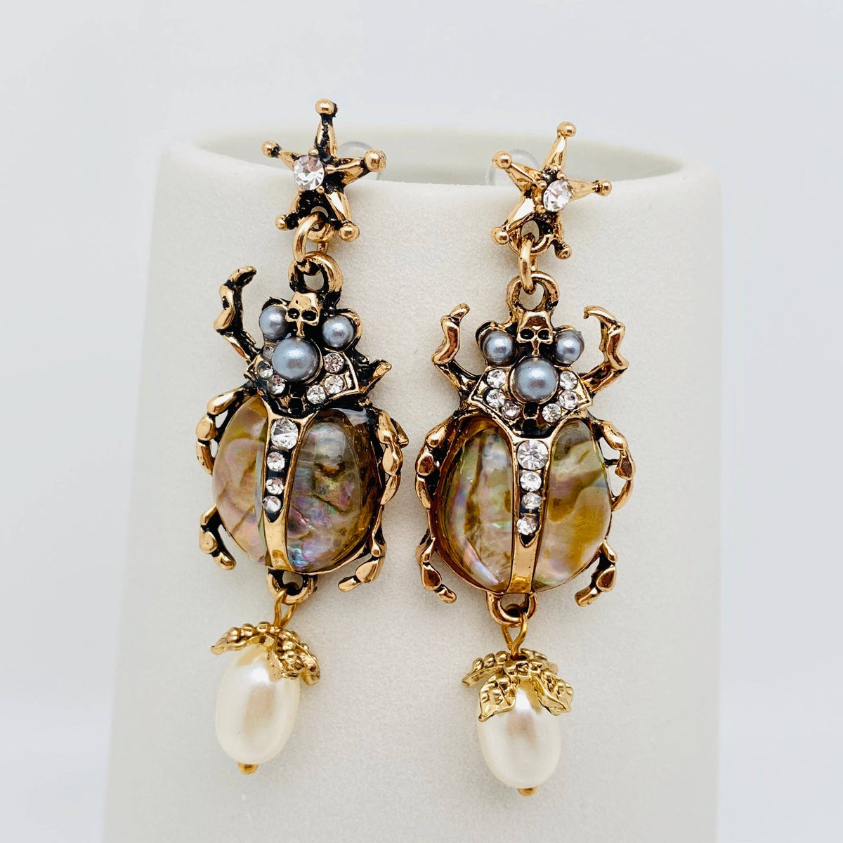 The Gilded Beetle Earrings