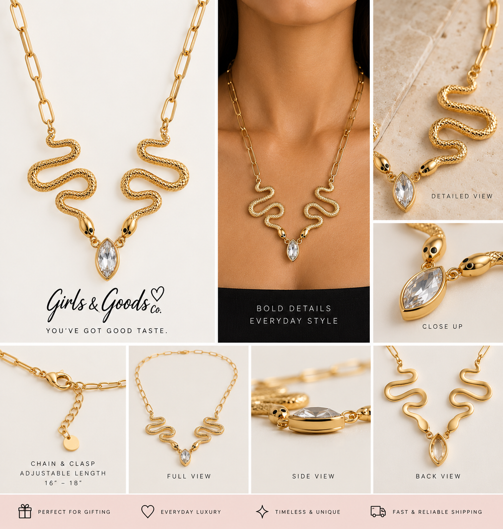 Serpent Spark Statement Necklace
