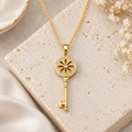 The Good Things Ahead Key Necklace – 18K Gold-Plated Stainless Steel