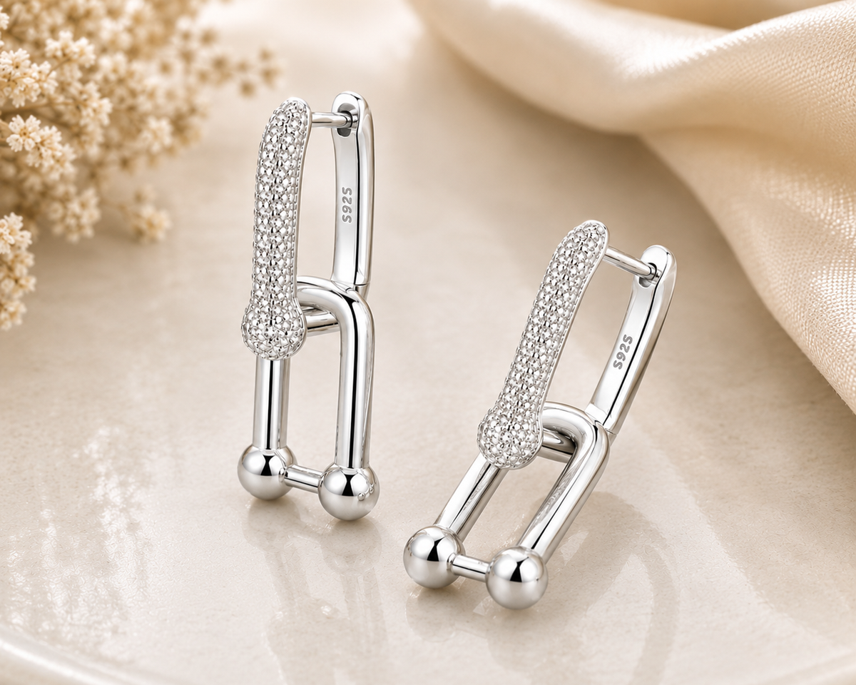 The Link Up Sterling Silver Earrings