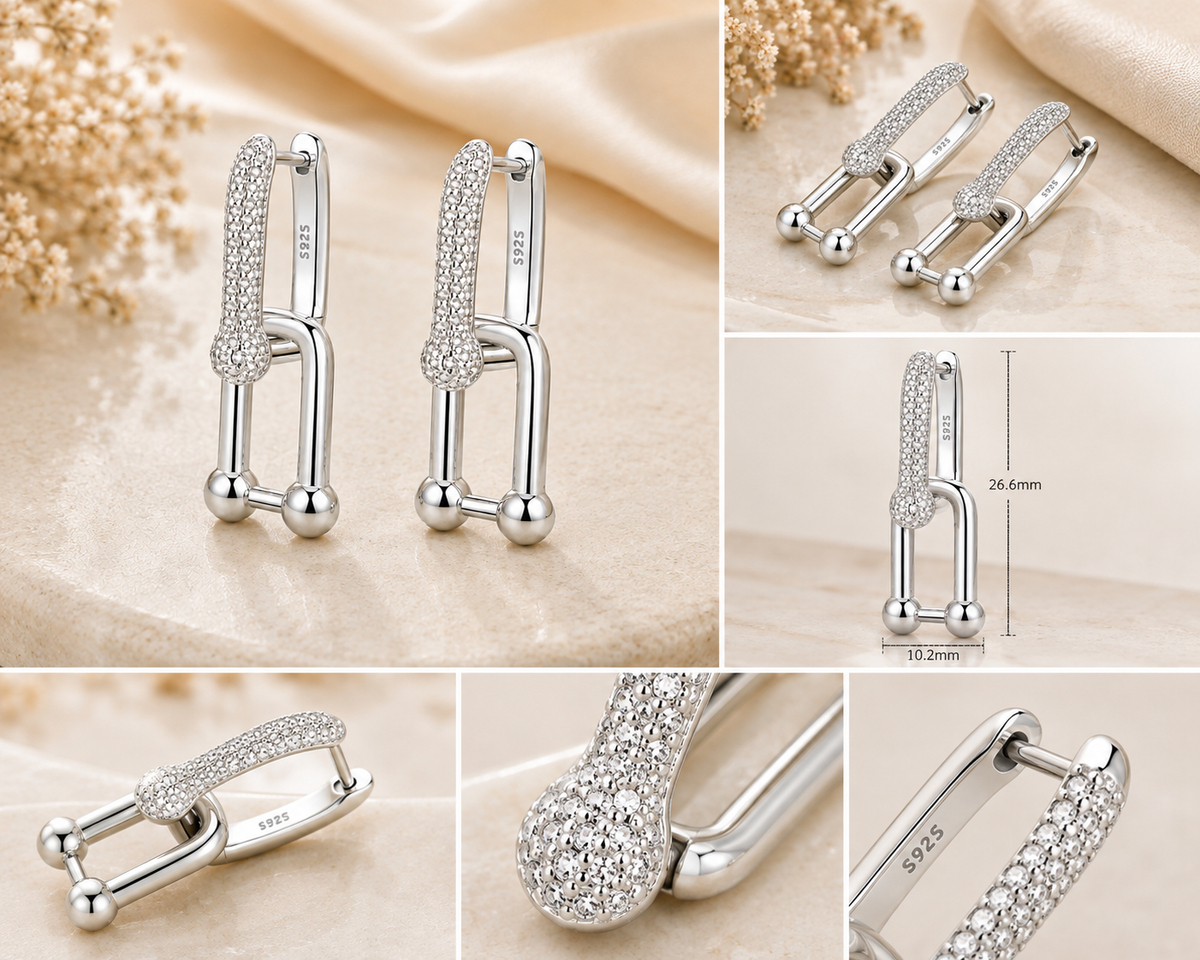 The Link Up Sterling Silver Earrings