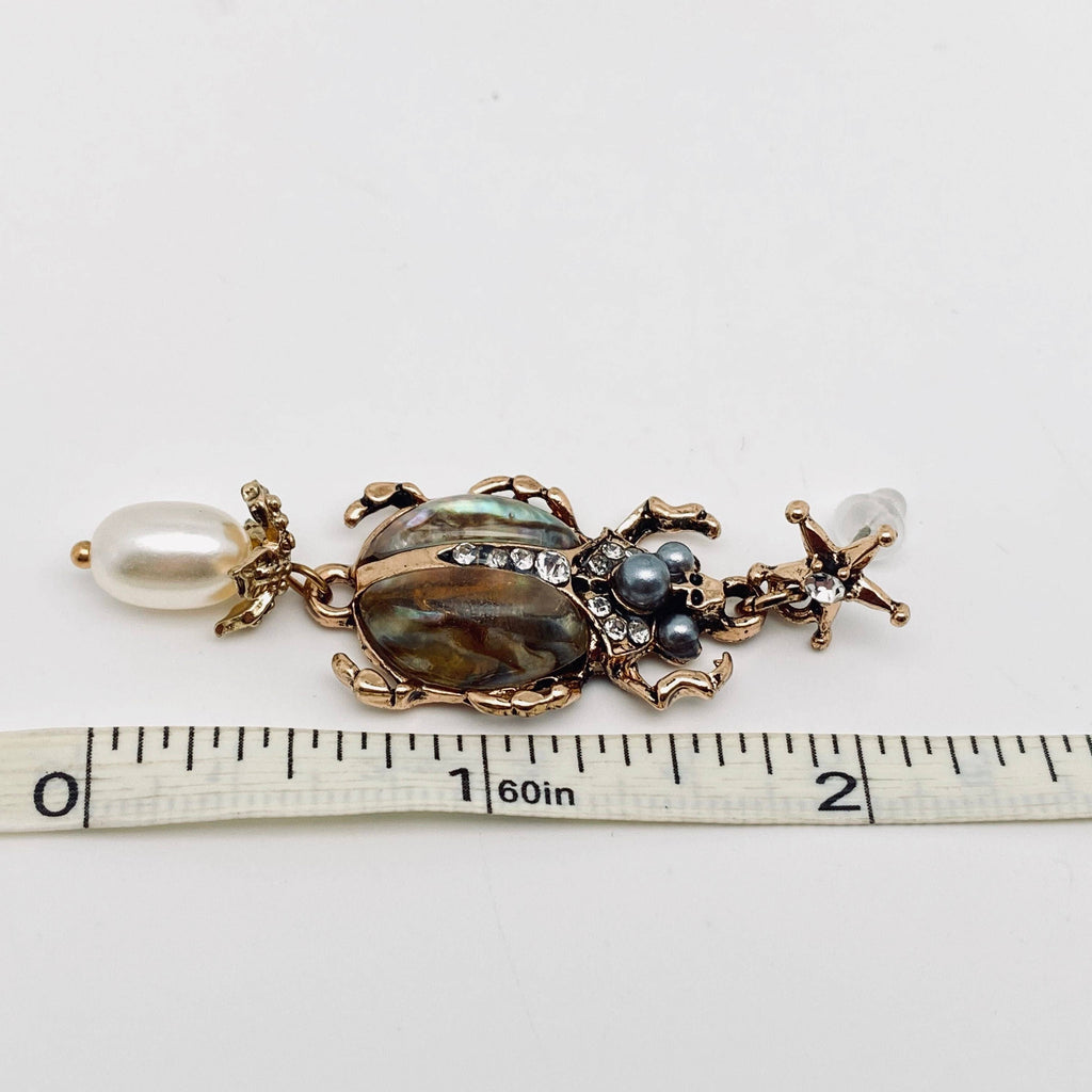 The Gilded Beetle Earrings